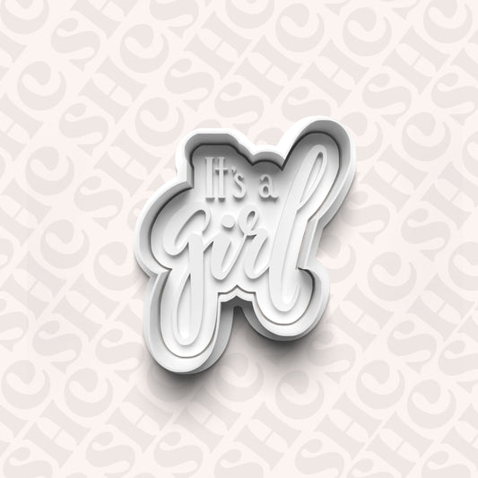 DONE TO ORDER: "It's a Girl" Cookie Cutter + Fondant Set - SHCreations