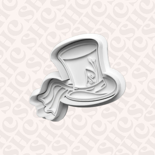 DONE TO ORDER: Mad Hatter Cookie Cutter + Fondant Stamp Set - SHCreations