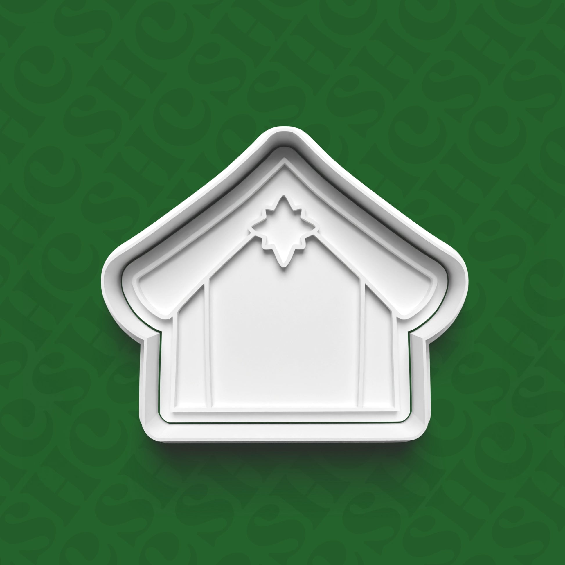DONE TO ORDER: Manger Cookie Cutter + Fondant Stamp Set - SHCreations