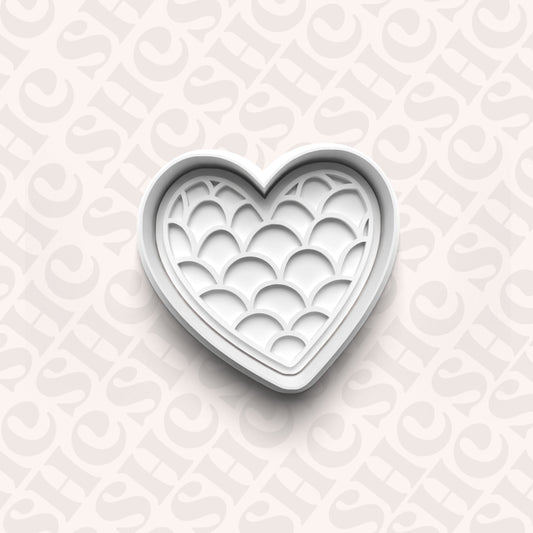 DONE TO ORDER: Mermaid Heart Cookie Cutter + Fondant Set 1 - SHCreations