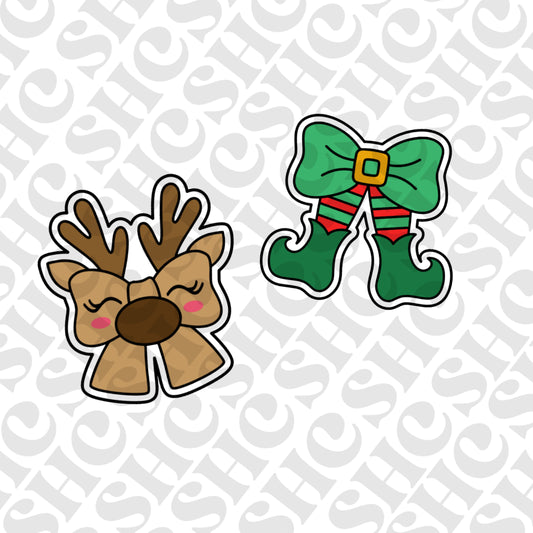 DONE TO ORDER: Mini Christmas Bow Cookie Cutter Set 2 - SHCreations