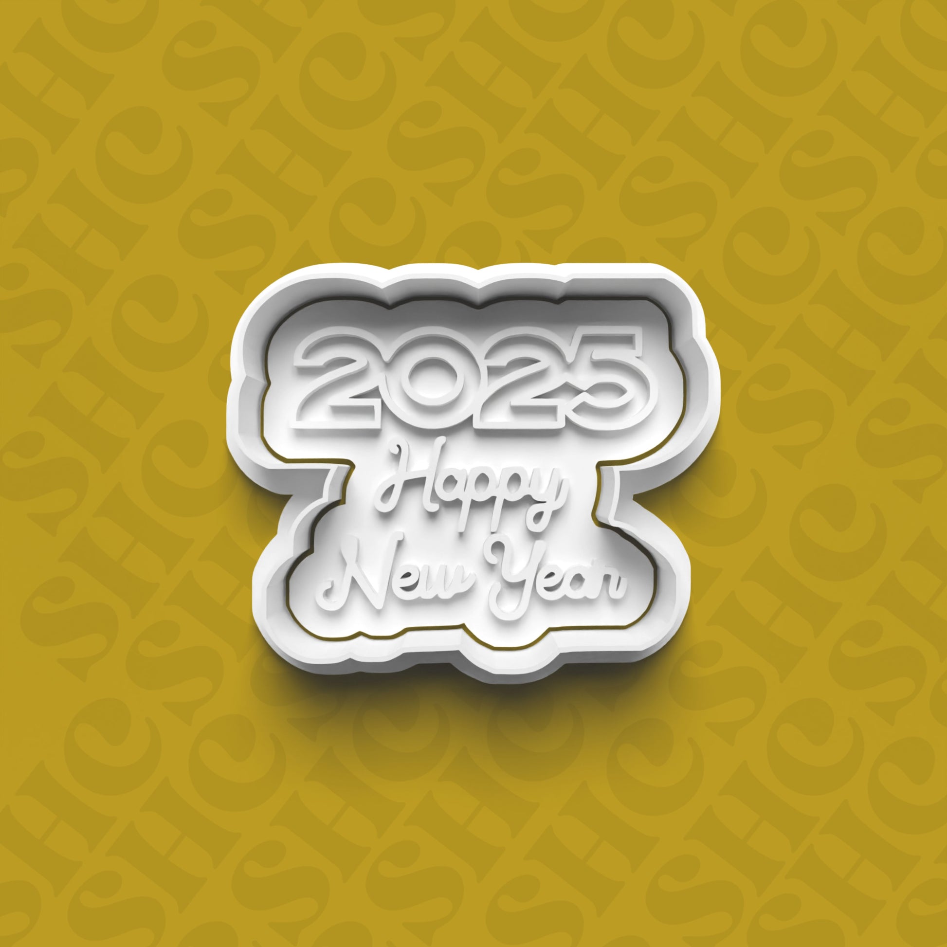DONE TO ORDER: New Years Cookie Cutter + Fondant Stamp Set 1 - SHCreations