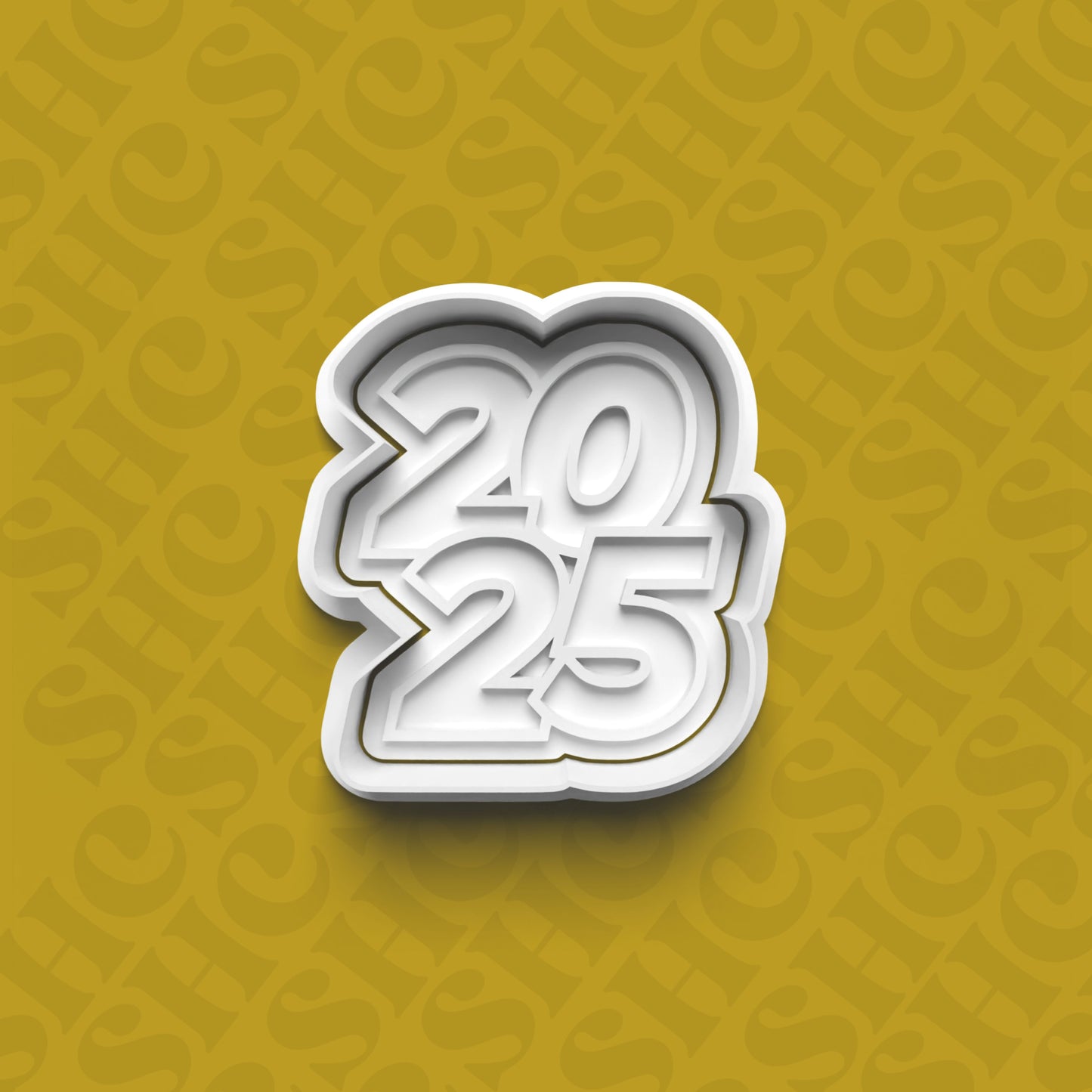 DONE TO ORDER: New Years Cookie Cutter + Fondant Stamp Set 4 - SHCreations