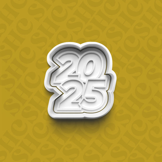 DONE TO ORDER: New Years Cookie Cutter + Fondant Stamp Set 4 - SHCreations