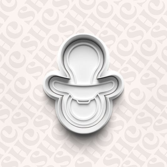 DONE TO ORDER: Pacifier Cookie Cutter + Fondant Stamp Set 2 - SHCreations