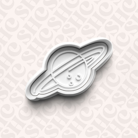 DONE TO ORDER: Planet Cookie Cutter + Fondant Stamp Set 2 - SHCreations