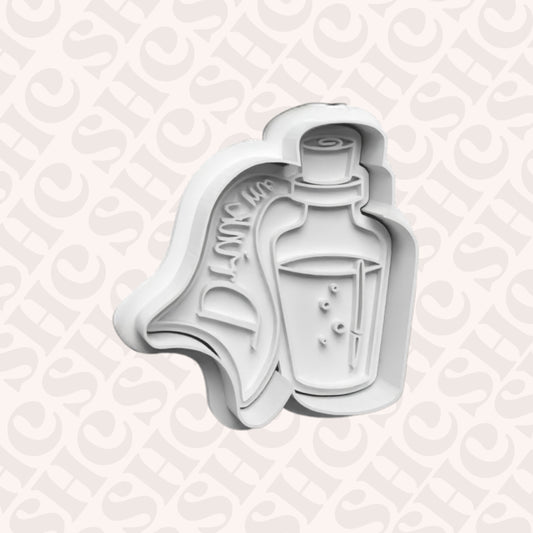 DONE TO ORDER: Potion Bottle Cookie Cutter + Fondant Stamp Set - SHCreations