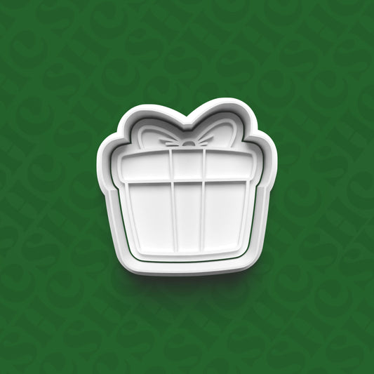 DONE TO ORDER: Present Cookie Cutter + Fondant Stamp Set - SHCreations