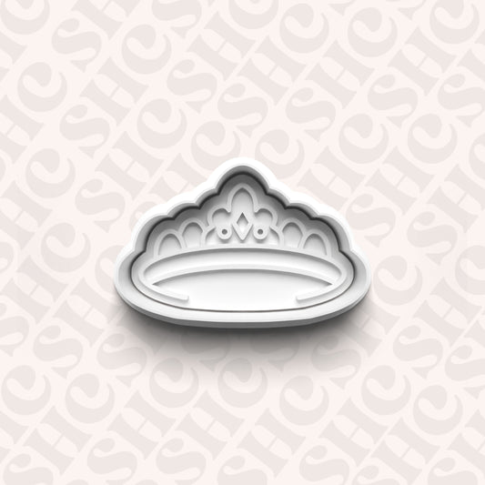 DONE TO ORDER: Princess Crown Cookie Cutter + Fondant Stamp Set - SHCreations