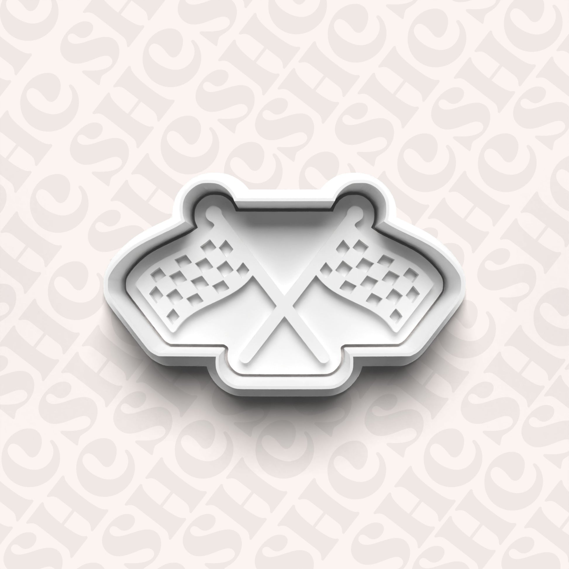 DONE TO ORDER: Racing Flag Cookie Cutter + Fondant Set - SHCreations