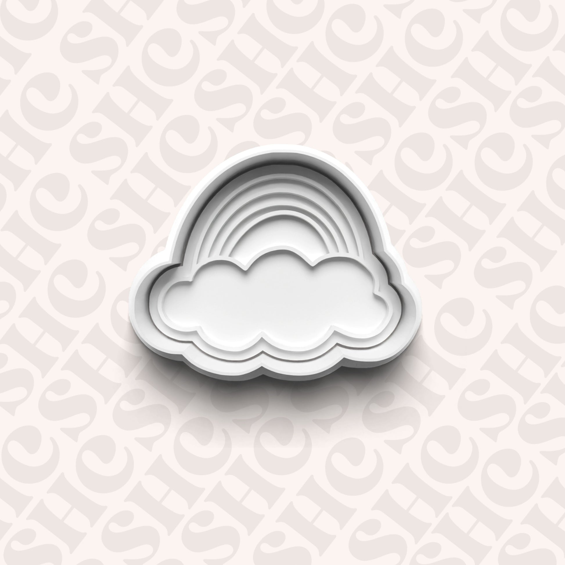 DONE TO ORDER: Rainbow Cookie Cutter + Fondant Stamp Set 1 - SHCreations