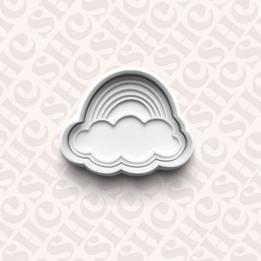DONE TO ORDER: Rainbow Cookie Cutter + Fondant Stamp Set 1 - SHCreations