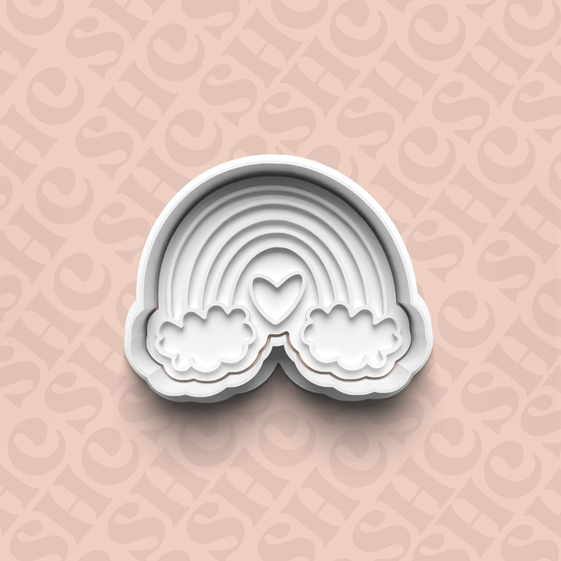 DONE TO ORDER: Rainbow Cookie Cutter + Fondant Stamp Set 2 - SHCreations