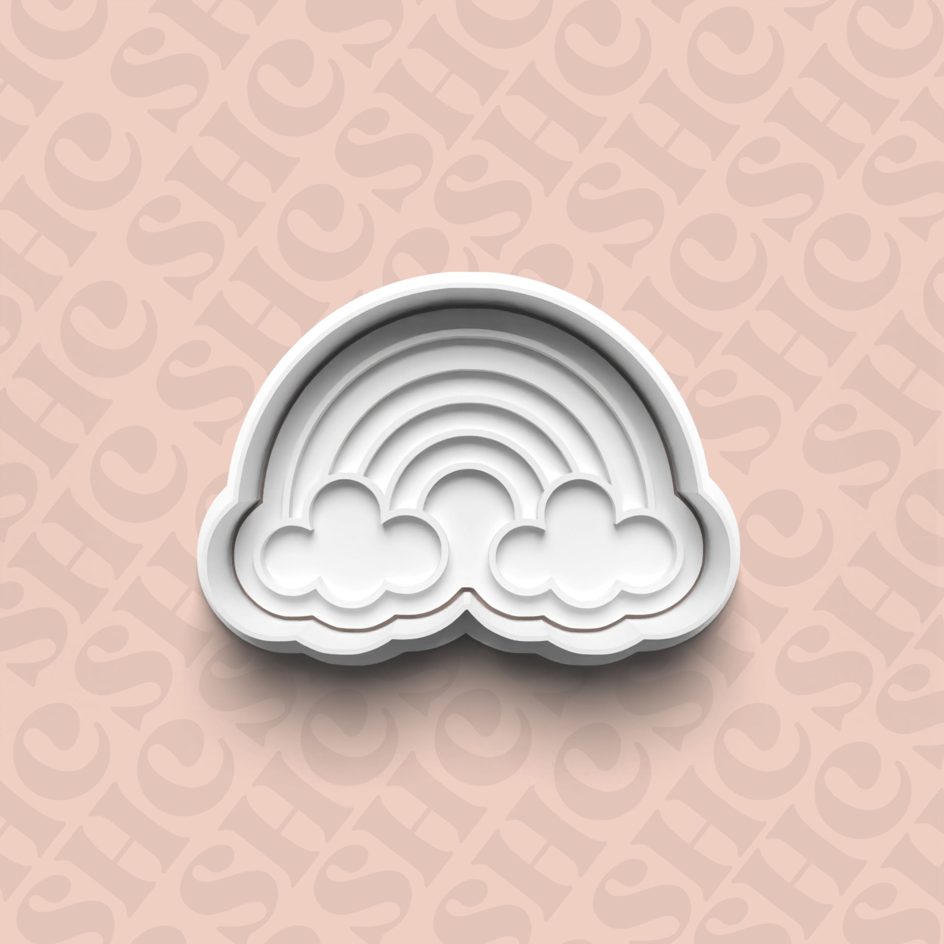 DONE TO ORDER: Rainbow Cookie Cutter + Fondant Stamp Set 4 - SHCreations