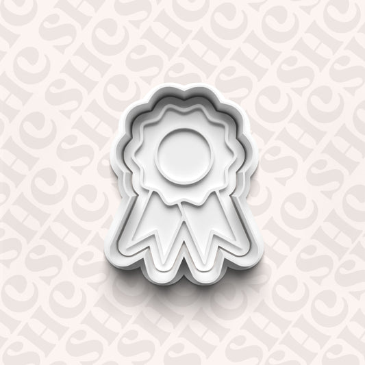 DONE TO ORDER: Ribbon Cookie Cutter + Fondant Stamp Set - SHCreations