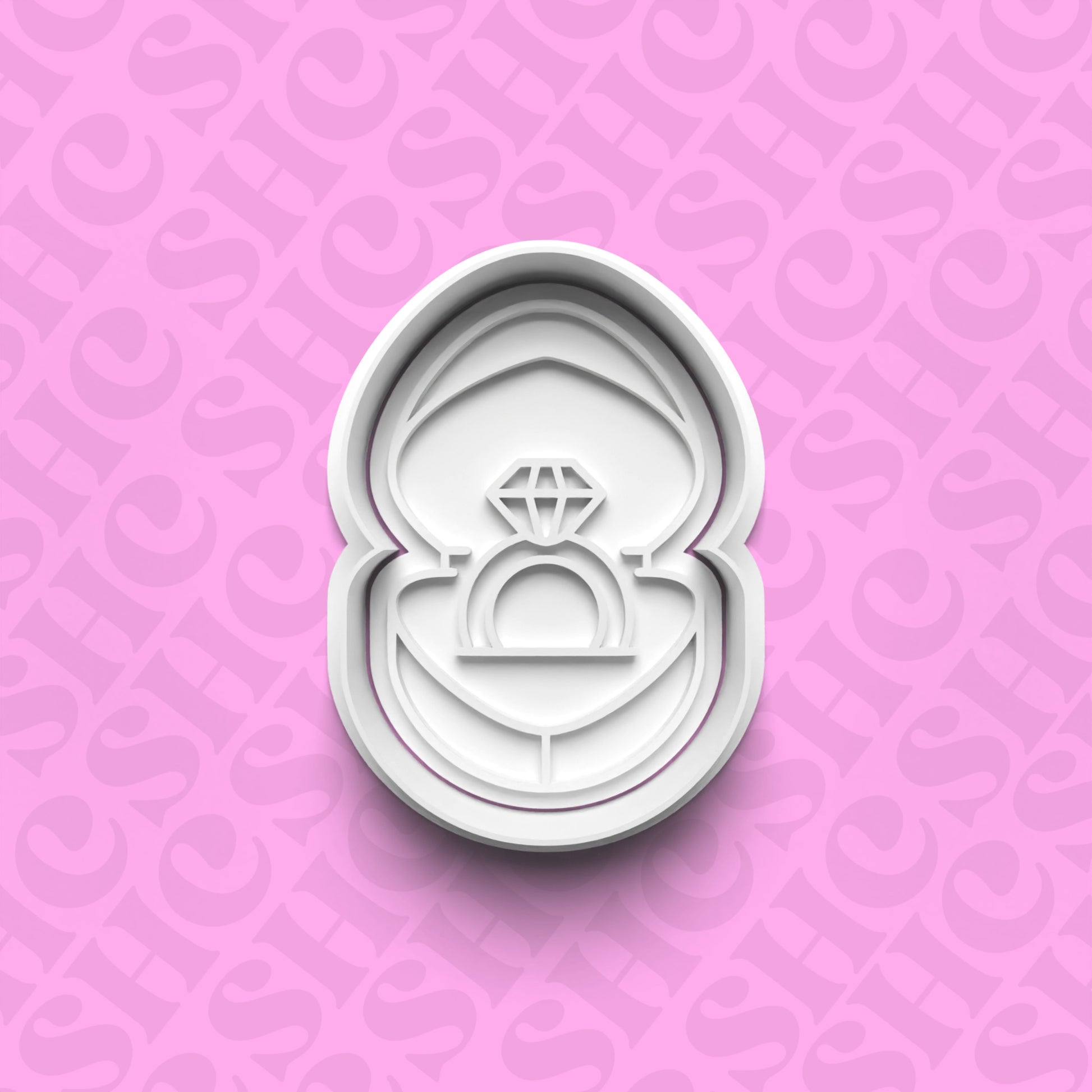 DONE TO ORDER: Ring in box Cookie Cutter + Fondant Stamp Set - SHCreations