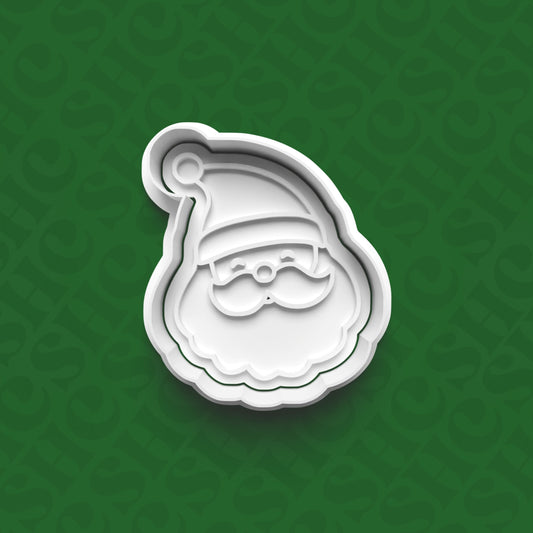 DONE TO ORDER: Santa Cookie Cutter + Fondant Stamp Set 1 - SHCreations