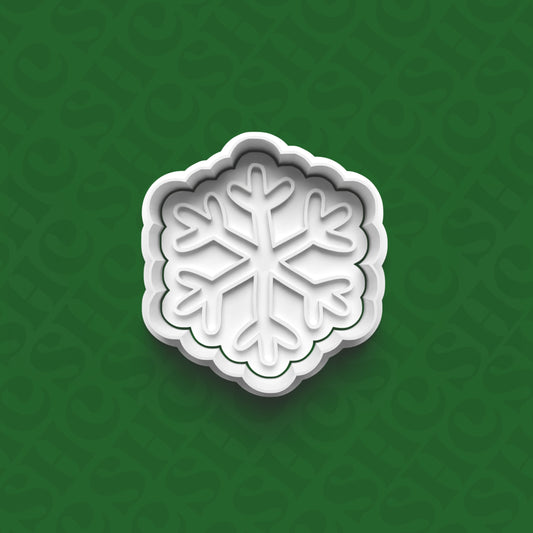 DONE TO ORDER: Snowflake Cookie Cutter + Fondant Stamp Set - SHCreations