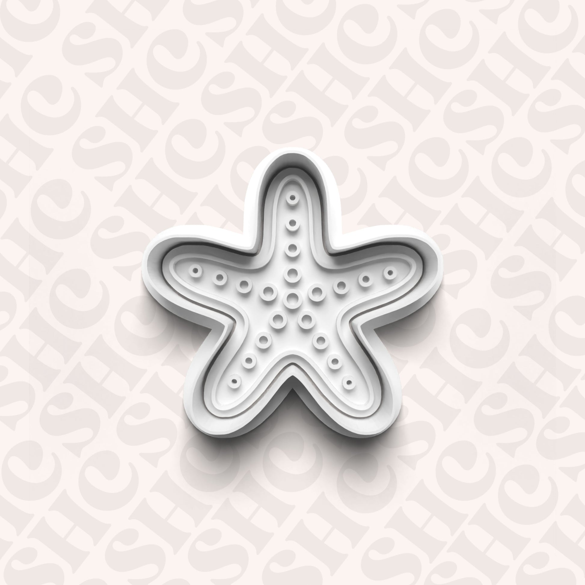 DONE TO ORDER: Starfish Cookie Cutter + Fondant Stamp Set - SHCreations