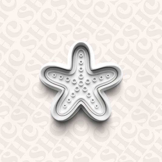 DONE TO ORDER: Starfish Cookie Cutter + Fondant Stamp Set - SHCreations