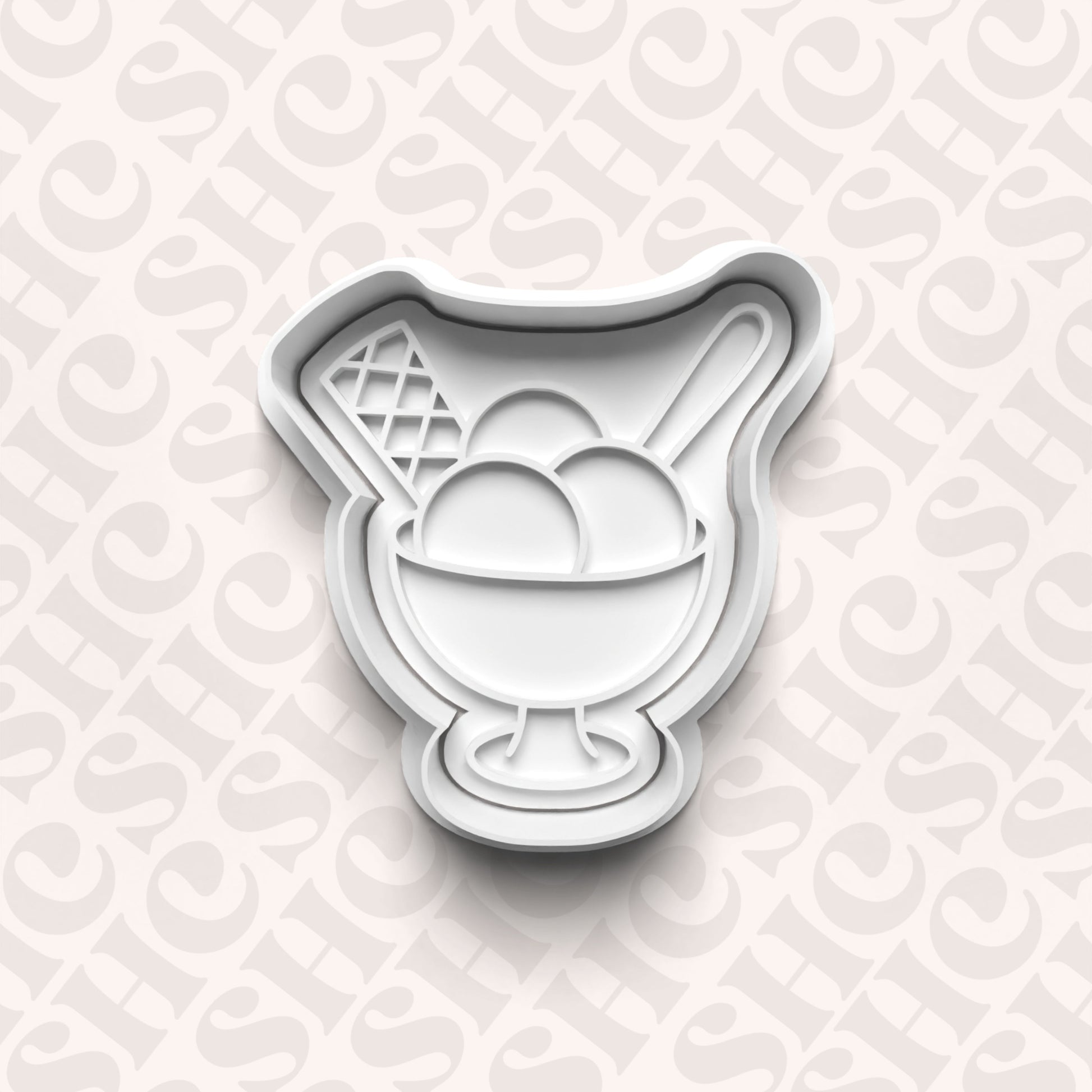 DONE TO ORDER: Sundae Cookie Cutter + Fondant Stamp Set 2 - SHCreations