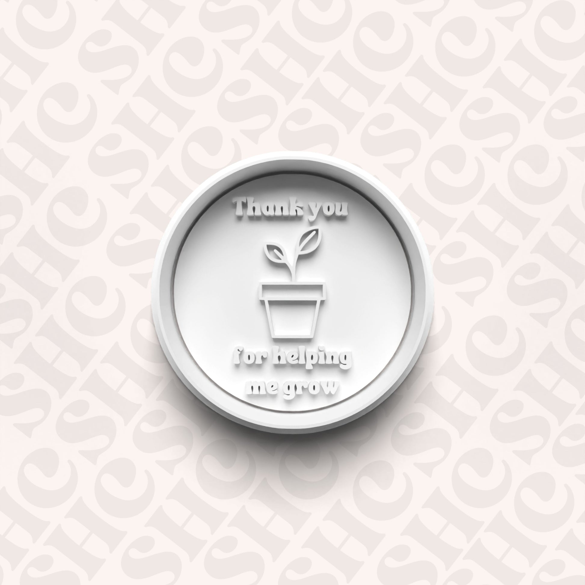 DONE TO ORDER: "Thank you for helping me grow" Cookie Cutter + Fondant Set - SHCreations