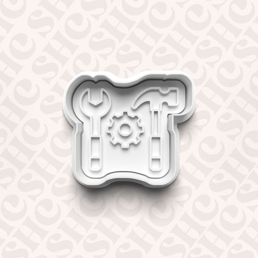 DONE TO ORDER: Tools Cookie Cutter + Fondant Stamp Set 2 - SHCreations