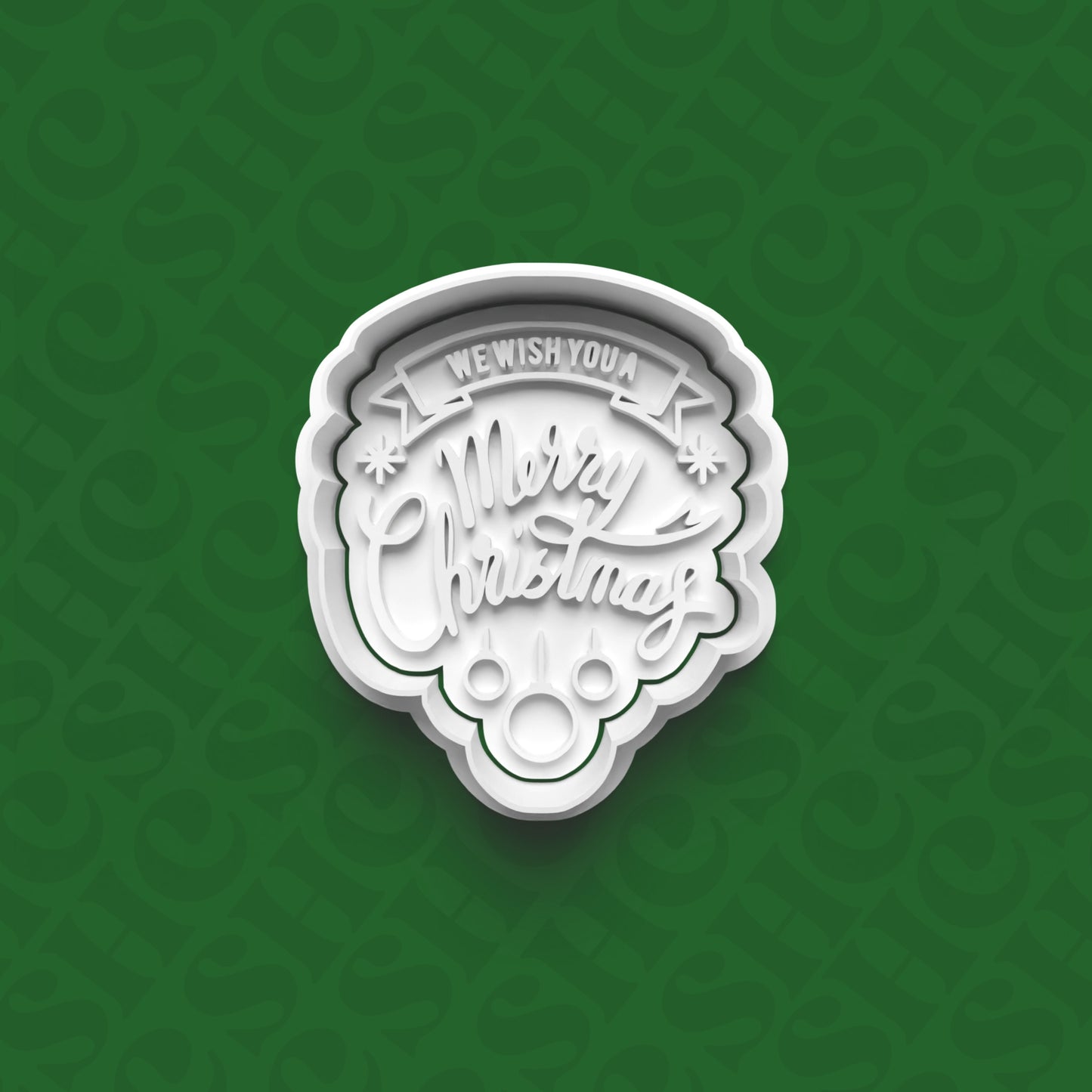 DONE TO ORDER: 'We wish you a Merry Christmas' Cookie Cutter + Fondant Stamp Set - SHCreations