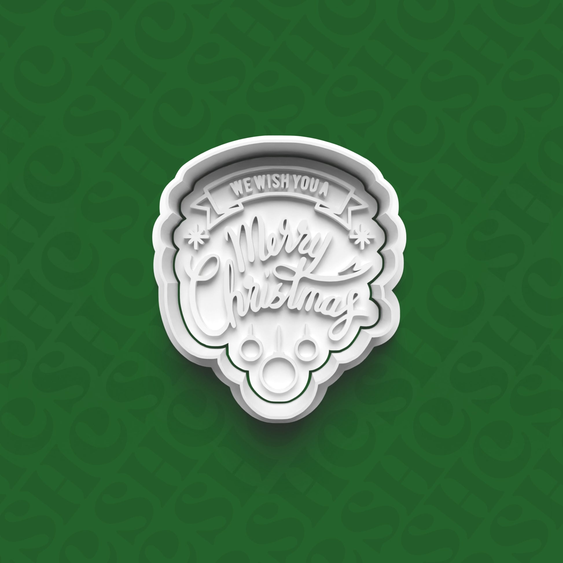 DONE TO ORDER: 'We wish you a Merry Christmas' Cookie Cutter + Fondant Stamp Set - SHCreations