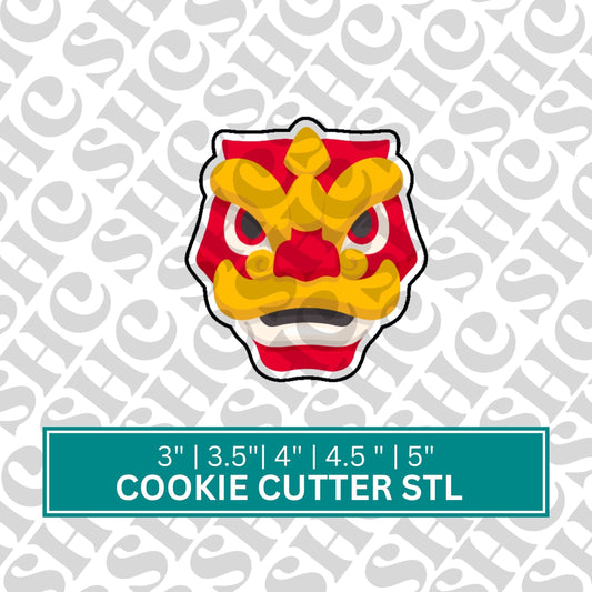 Dragon Mask Cookie Cutter Stl |Lunar New Year Cookie Cutter STL| Chinese Dragon Cookie | Dragon Mask Cookie | Chinese Mask Stl |