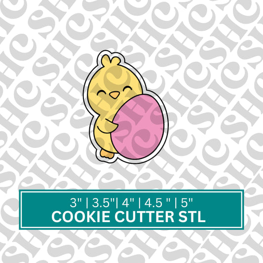 Easter Chick with Egg Cookie Cutter STL | Spring Cookie Decor | Easter Treats Stl | Easter Bunny Cookie Cutter | Easter Egg Cookie STL |