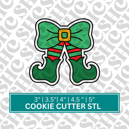 Elf Bow Cookie Cutter STL, Elf Cookie Cutter, Christmas STL, Holiday Cookie Cutter, Christmas Elf Cookies, Christmas Bow Cookie Cutter
