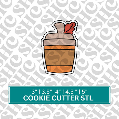 Fall Coffee Cup Cookie Cutter STL – 3D Printable Autumn Latte Cookie for Pumpkin Spice, Thanksgiving, Cozy Bakes, Cafe Theme