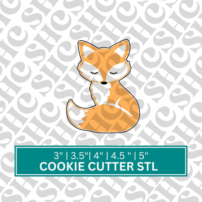 Fox 1 Cookie Cutter STL FILE, Animal Cookie Cutter , Fox Tail STL File, Digital Download
