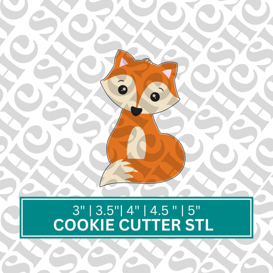 Fox 2 Cookie Cutter STL FILE, Animal Cookie Cutter , Fox Tail STL File, Digital Download