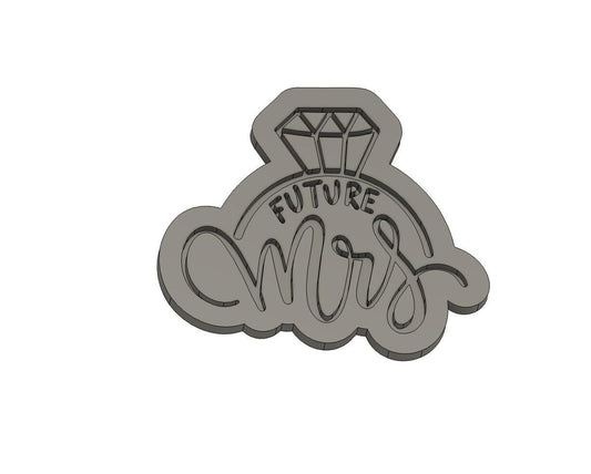 Future Mrs Cookie Embosser STL | Bride Embosser| Bachelorette Stl| Miss to Mrs Embosser| Wifey Embosser | Bridal Cookie Stl | Bridal Stl