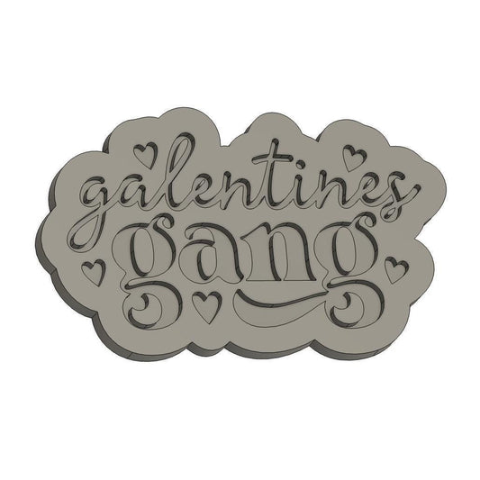 Galentine Gang Embosser & Cookie Cutter |Galentine Embosser | Valentine's Cookies | Galentine Debosser | Galentine Cookies |Galentine Design
