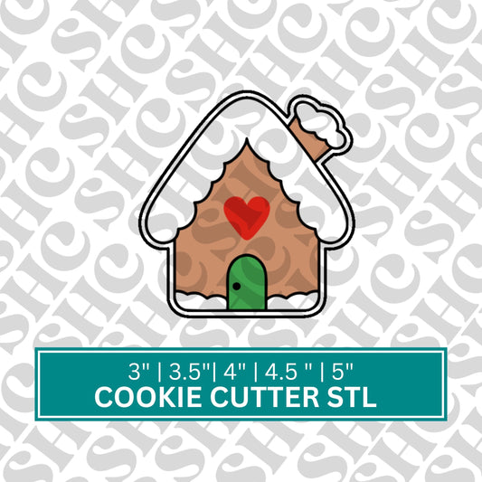 Gingerbread House Cookie Cutter STL, Gingerbread 3D Cutter,Holiday Stl, Christmas Cookie Cutter, Instant Download,Gingerbread Cookie Cutter,