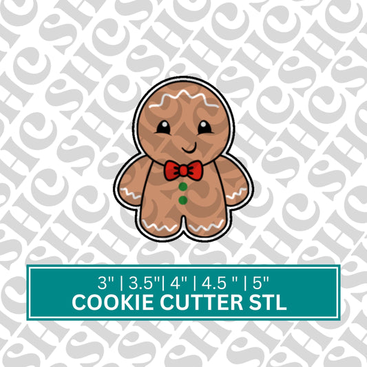 Gingerbread Man Cookie Cutter STL, Christmas 3D Printable Baking Tool,Holiday Stl, Xmas Cookie Cutter, Instant Download