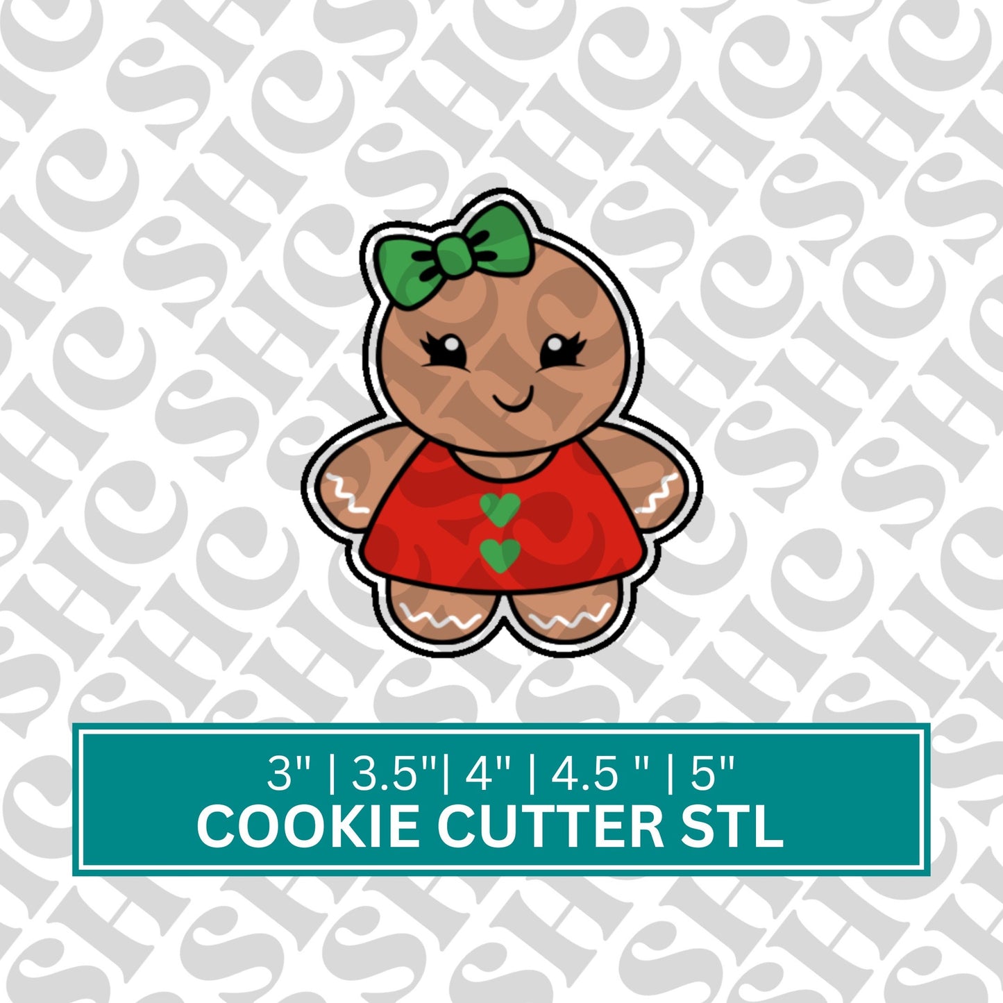 Gingerbread Woman Cookie Cutter STL, Christmas 3D Printable Baking Tool,Holiday Stl, Xmas Cookie Cutter, Instant Download