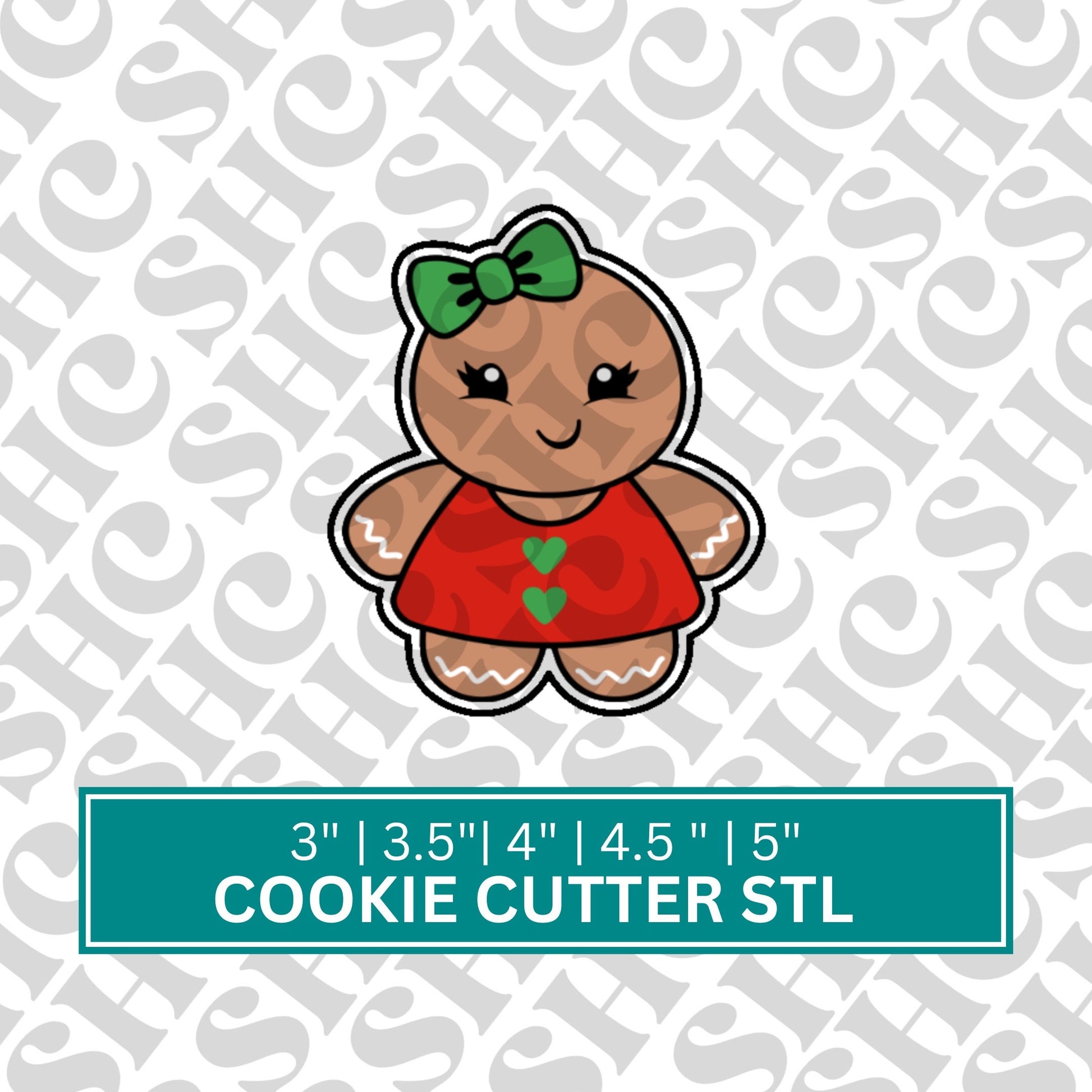 Gingerbread Woman Cookie Cutter STL, Christmas 3D Printable Baking Tool,Holiday Stl, Xmas Cookie Cutter, Instant Download