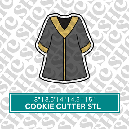 Graduation Gown Cookie Cutter STL File - 3D Stl Graduation Dress Cookie Cutter, Graduation Party Cookies
