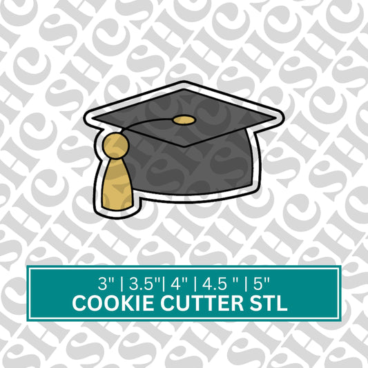 Graduation Hat Cookie Cutter STL - Graduation Party Favors, Baking Supplies for Graduation, Grad Hat Stl