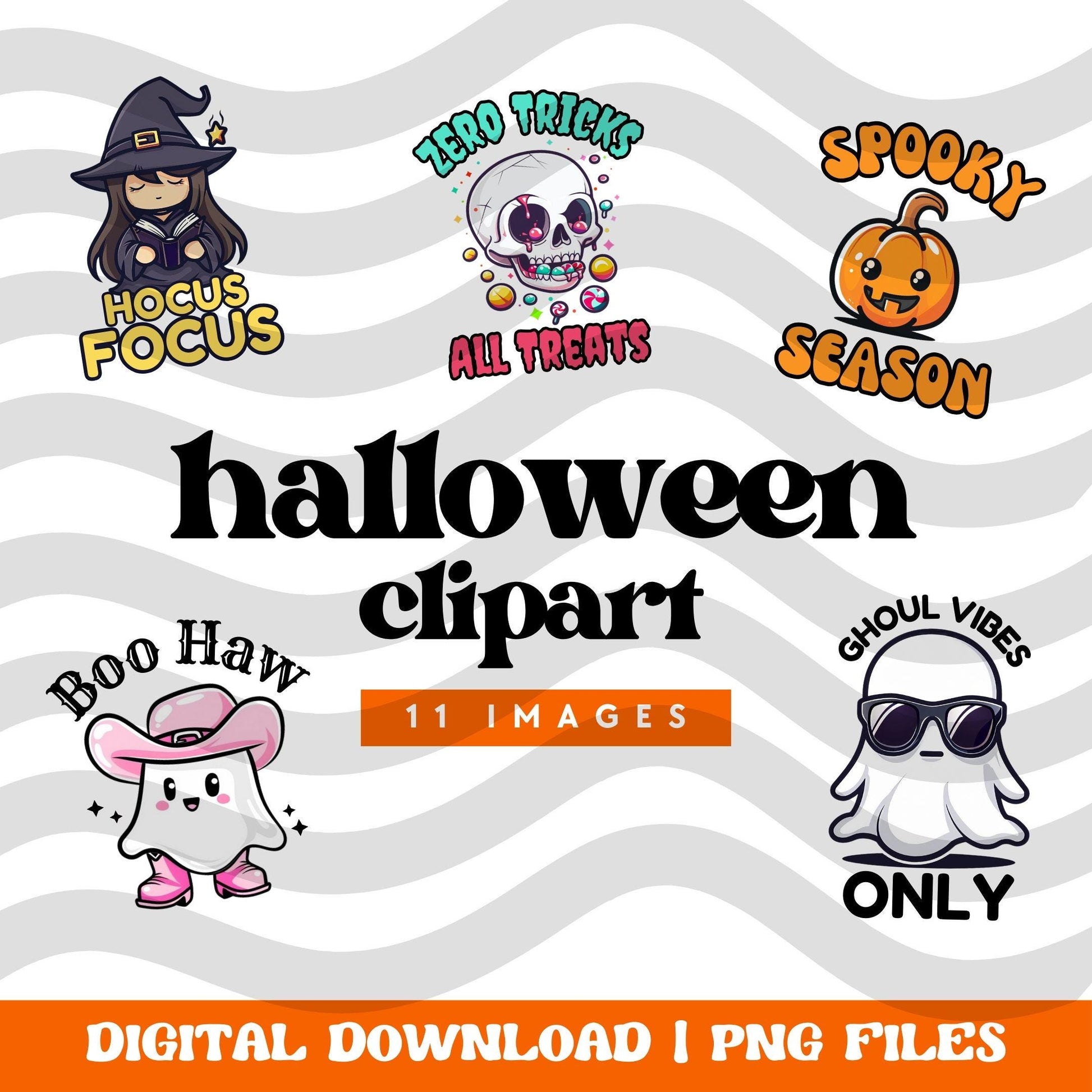 Halloween PNG Clipart, Boo Haw Clipart, Cute halloween Clipart, Ghost Clipart, Spooky Season Clipart, Halloween Clipart
