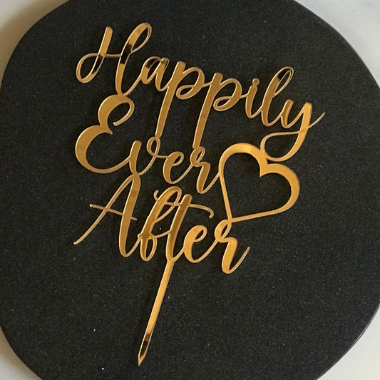 Happily Ever After Cake Topper SVG, Wedding SVG Cut File, Wedding Topper File, Cake topper, Laser cake topper, Acrylic Cake Topper,