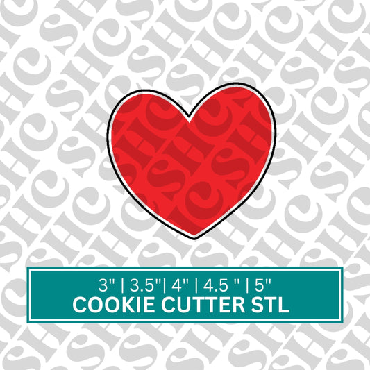 Heart 4 Cookie Cutter STL | Heart Cookie Cutter | Heart Cookies | Heart Stl | Valentines Cookie Cutter | Galentine Cookies | Vday Cookie