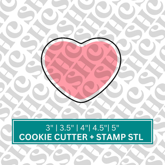 Heart STL File, Heart Cookie Cutter, Valentines, Valentine Cookie STL File, Digital Download