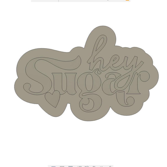 Hey Sugar Embosser & Cookie Cutter | Valentine Embosser | Valentine's Cookies | Galentine Debosser | Valentine Cookies | Valentine Design