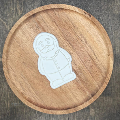 Holiday Jammies Cookie Cutter + Fondant Stamp Set | Holiday Fondant Stamp STL | Christmas Cookie Cutter, Christmas Fondant Stamp