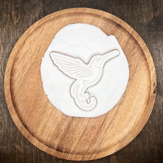 Hummingbird Cookie Cutter + Fondant Stamp Set | Bird Fondant Stamp STL | Bird Cookie Cutter, Christmas Fondant Stamp